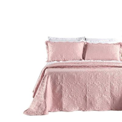 Kit Cobre Leito Colcha Adventure Queen Dupla Face - Rosê - 100% Poliéster
