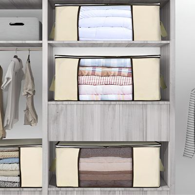 Caixa Organizadora De Guarda Roupa Organizador Anti Mofo De Cobertor, Edredom, Toalhas Closet Grande