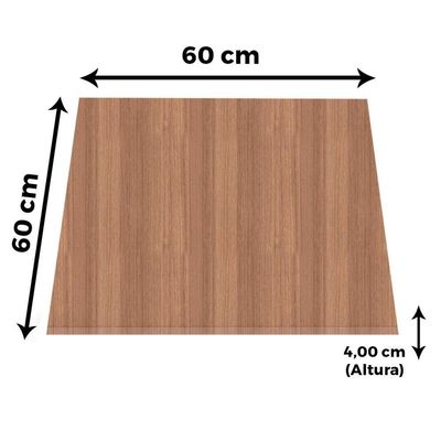 Mesa Pisa Beta Bistrô Fratini 107,50cm (a) Disco Redondo Branco Tampo Mdp Quadrado Noce Nat 60cm (l)