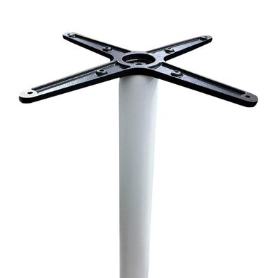Mesa Pisa Beta Bistrô Fratini 107,50cm (a) Disco Redondo Branco Tampo Mdp Quadrado Castanheira 60cm