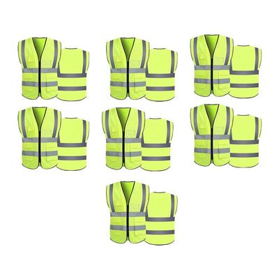 Colete Sinalizador Epi Refletivo Kit 7 Unidades Proteçao Trabalho Blusao Fluorescente