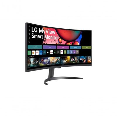 Monitor LG Myview Smart Tela Curva 34" QuadHD 2K 21:9 Air Play Screen Share Bluetooth ThinQ Home