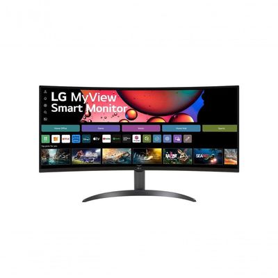 Monitor LG Myview Smart Tela Curva 34" QuadHD 2K 21:9 Air Play Screen Share Bluetooth ThinQ Home