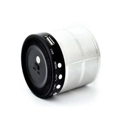 Mini Caixa De Som Speaker Com Bluetooth Usb Ws-887 Prata