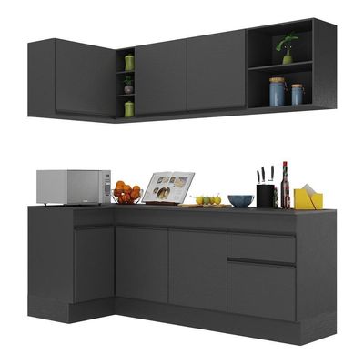 Armário De Cozinha Compacta De Canto Mp2093.895 Preto