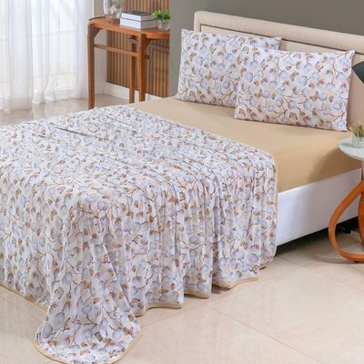 Jogo Cama Lençol Casa Scarpa Sonnet Casal Mostarda