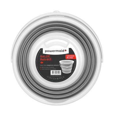 Balde Retrátil De Silicone 10 Litros