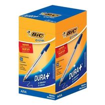 Kit Caixa De Caneta Esferográfica Cristal 1.0mm 100 Unidades Azul E Preto - Bic