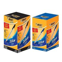 Kit Caixa De Caneta Esferográfica Cristal 1.0mm 100 Unidades Azul E Preto - Bic
