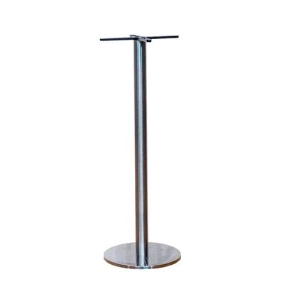 Mesa Pisa Beta Bistrô Fratini 107,50cm (a) Disco Redondo Inox Tampo Mdp Quadrado Branco 60cm (l)