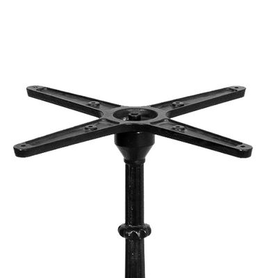 Base De Mesa Apus Em Ferro Preto 75 Cm (alt) Tampo Mdp Redondo Cinza 60 Cm (larg) X 2,5 Cm (alt)