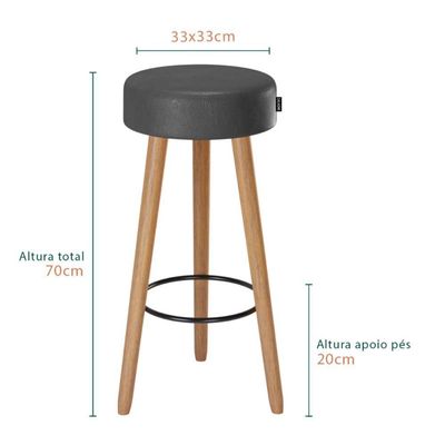 Conjunto Banquetas Alta Horizonte Preto
