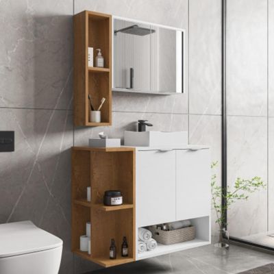 Conjunto Gabinete E Espelheira Rennes Branco