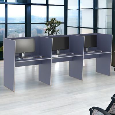 Guiche Office 3 Lugares Irlanda Azul