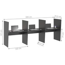 Balcao De 3 Lugar Mixer Preto Onix