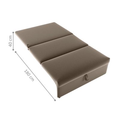 Sofá Cama Para Descanso Alice Veludo Cappuccino