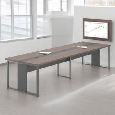 Mesa De Reunião Com Painel De 40 Houston Freijó Preto