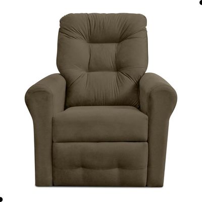 Poltrona Reclinável Para Descanso Guaíra Suede Cappuccino