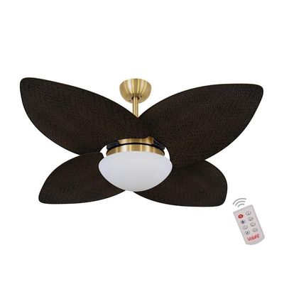 Ventilador De Teto Dormamu Dourado 4 Pás Palmae 220V