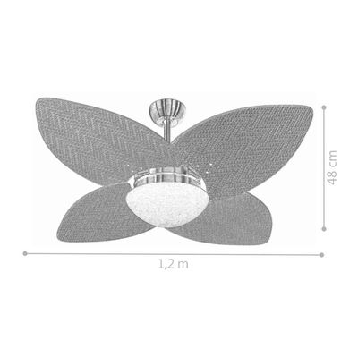 Ventilador De Teto Dormamu Dourado 4 Pás Palmae 220V
