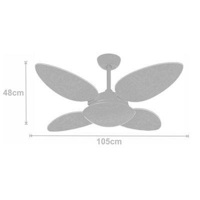 Ventilador De Teto Volare Petalo Palmae Branco 220V