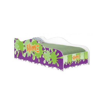 Cama Carro Fun Adesivada Slime Menino Solteiro