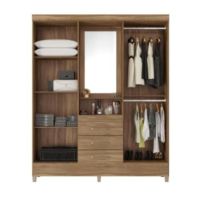 Conjunto Quarto Guarda Roupa E Comoda Ravenna Amendola