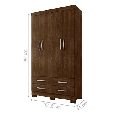 Conjunto De Guarda Roupa E Sapateira Coutos Malbec