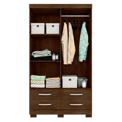 Conjunto De Guarda Roupa E Sapateira Coutos Malbec