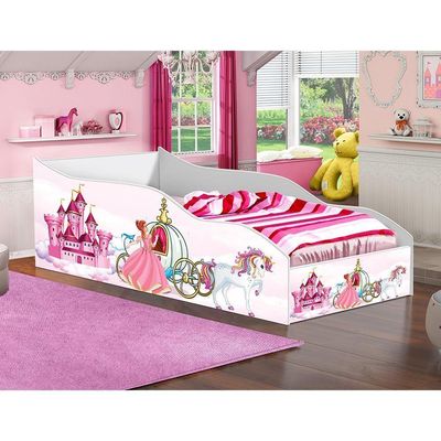Cama Carro Solteiro Carruagem Unicórnio Com Colchão