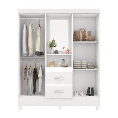 Conjunto Quarto Guarda Roupa E Comoda Ravenna Branco