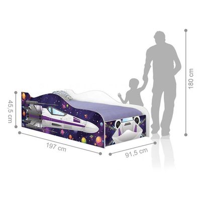 Cama Carro Nave Star Force Kids Solteiro