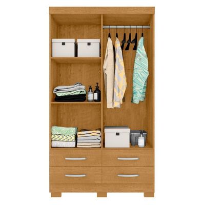 Conjunto De Guarda Roupa E Sapateira Coutos Naturalle