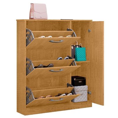 Conjunto De Guarda Roupa E Sapateira Coutos Naturalle