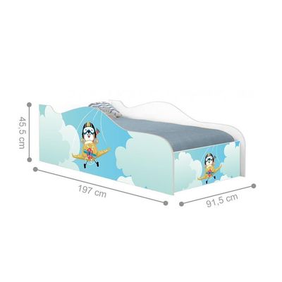 Cama Carro Fun Adesivada Usrsinho Patrulheiro Solteiro