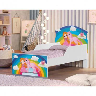 Mini Cama Princesa Unicórnio Arco íris