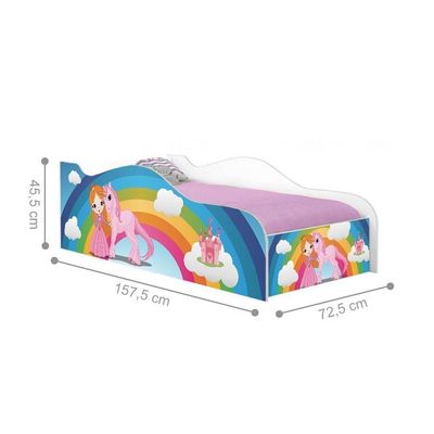 Mini Cama Fun Princesa Unicórnio Arco íris