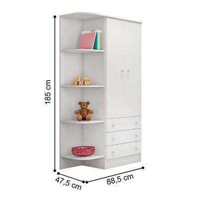 Conjunto Completo Quarto Infantil Quebec Branco Branco