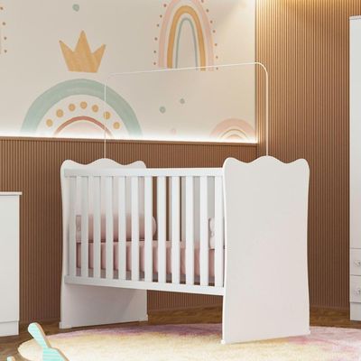 Conjunto Completo Quarto Infantil Quebec Branco Branco