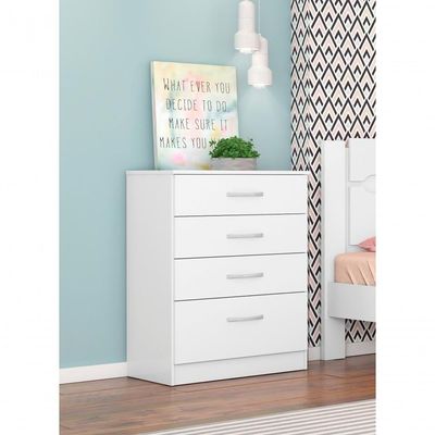 Comoda Moderna 4 Gavetas Astra Branco