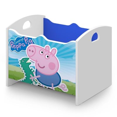 Baú Organizador Infantil Adamantina Azul Branco