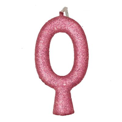 Vela De Aniversário Puro Glitter Rosa Modelo 2
