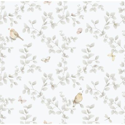 Papel De Parede Enzo Folhagem Cinza 284-2