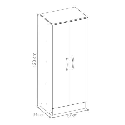 Armário Multiuso 2 Portas Vega Branco