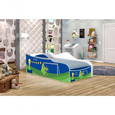 Cama Carro Fun Adesivada Copa Do Mundo Solteiro