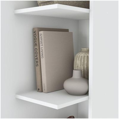 Sapateira Espelho 01 Porta 06 Prateleiras íris Henn Branco