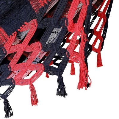 Rede Grande Luxo De Dormir P/ Casal vermelho Com Preto