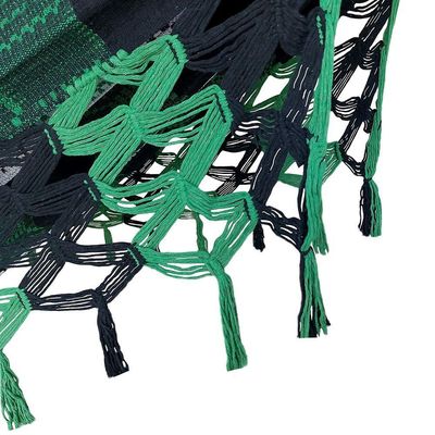 Rede Grande Luxo De Dormir P/ Casal 4,40 Metros Várias Cores Cor:Verde Com Preto