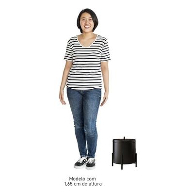 Kit Para Banheiro 3 Peças Luxe Em Aço D09 Preto - Mpozenato