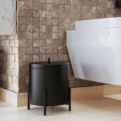 Kit Para Banheiro 3 Peças Luxe Em Aço D09 Preto - Mpozenato